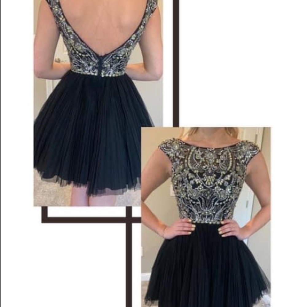 Sherri Hill Black Cocktail Dress